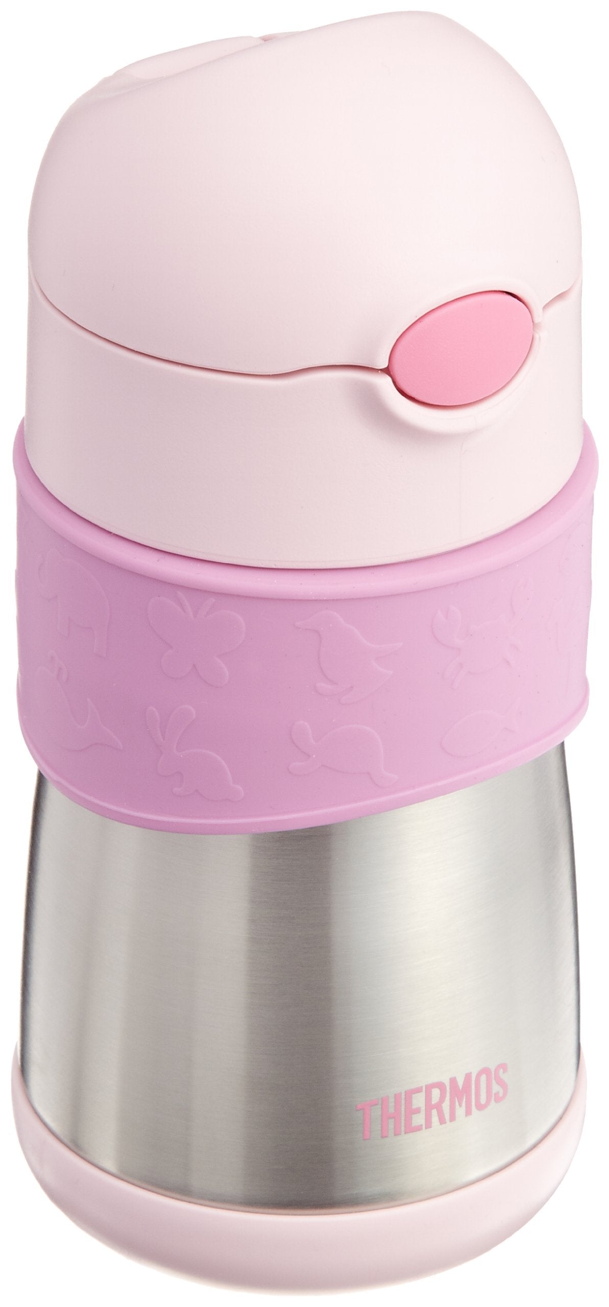 Thermos Vacuum Insulated Baby Straw Mug FFH-290ST Pink (P) 290ml 9 Months and Up Non-Spill Baby Mug with Vacuum Flask Construction Insulates Cold
