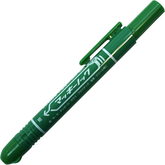 ZEBRA permanent marker McKee knock fine print green