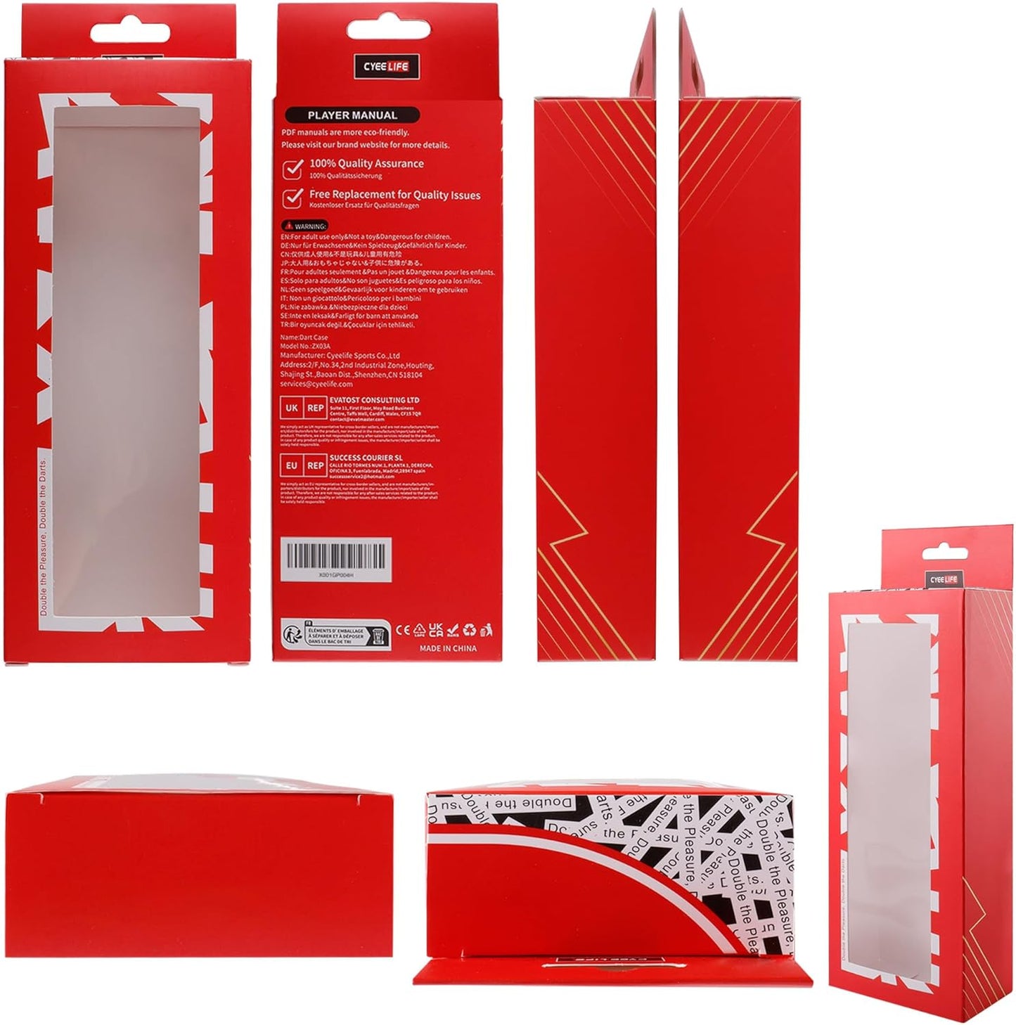 CyeeLife Professional Soft Tip Darts Set 18 Grams with 30 Extra Dart Tips and Gift storage box,Darts Plastic Tip