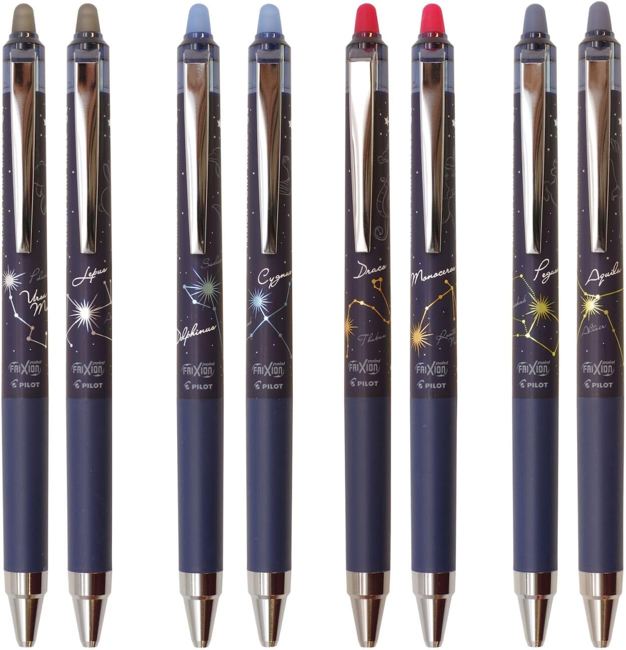 PILOT LFPK-30S4S-KOB Frixion Point Knock 04 Star Story, 0.02 inches (0.4 mm), Bear/Black Ballpoint Pen, Erasable Ballpoint Pen