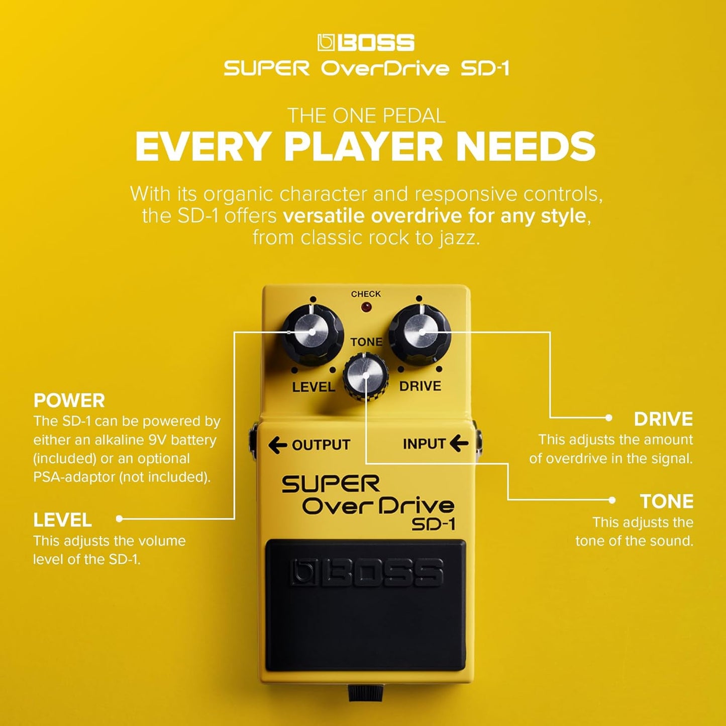 Boss SD-1 Super Overdrive Pedal
