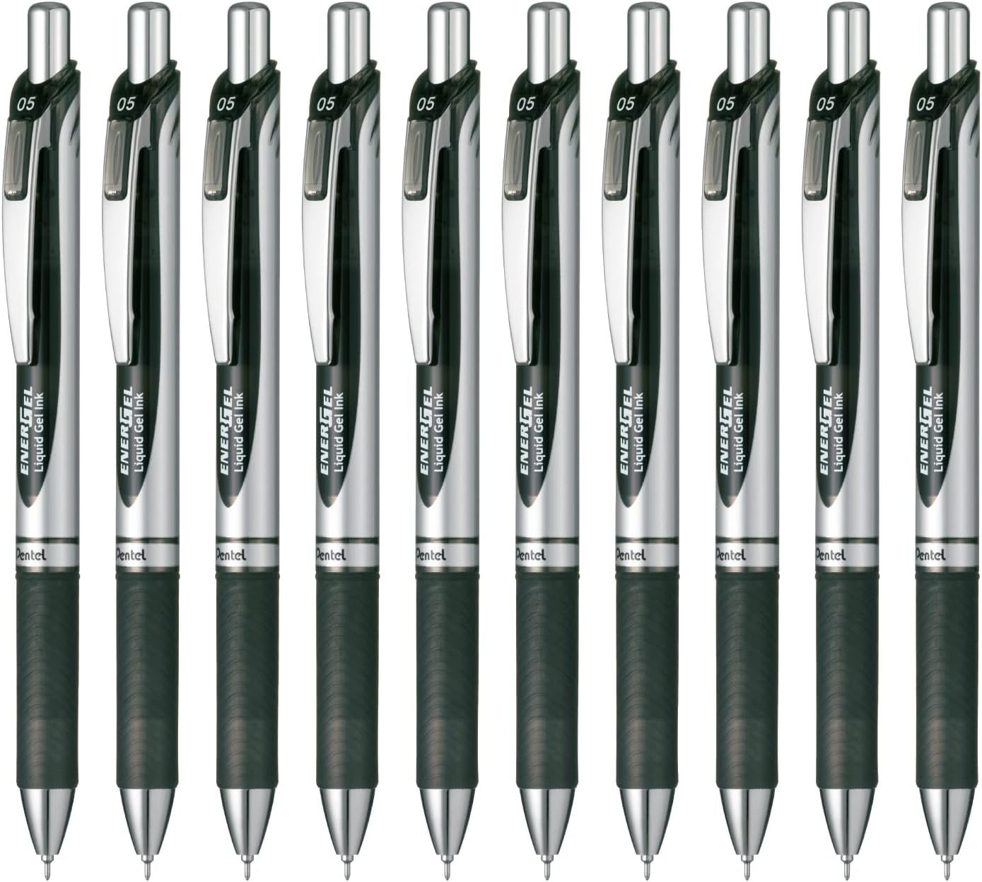 Pentel ballpoint pen Enajeru BLN75Z-A 10-pack Silver axis