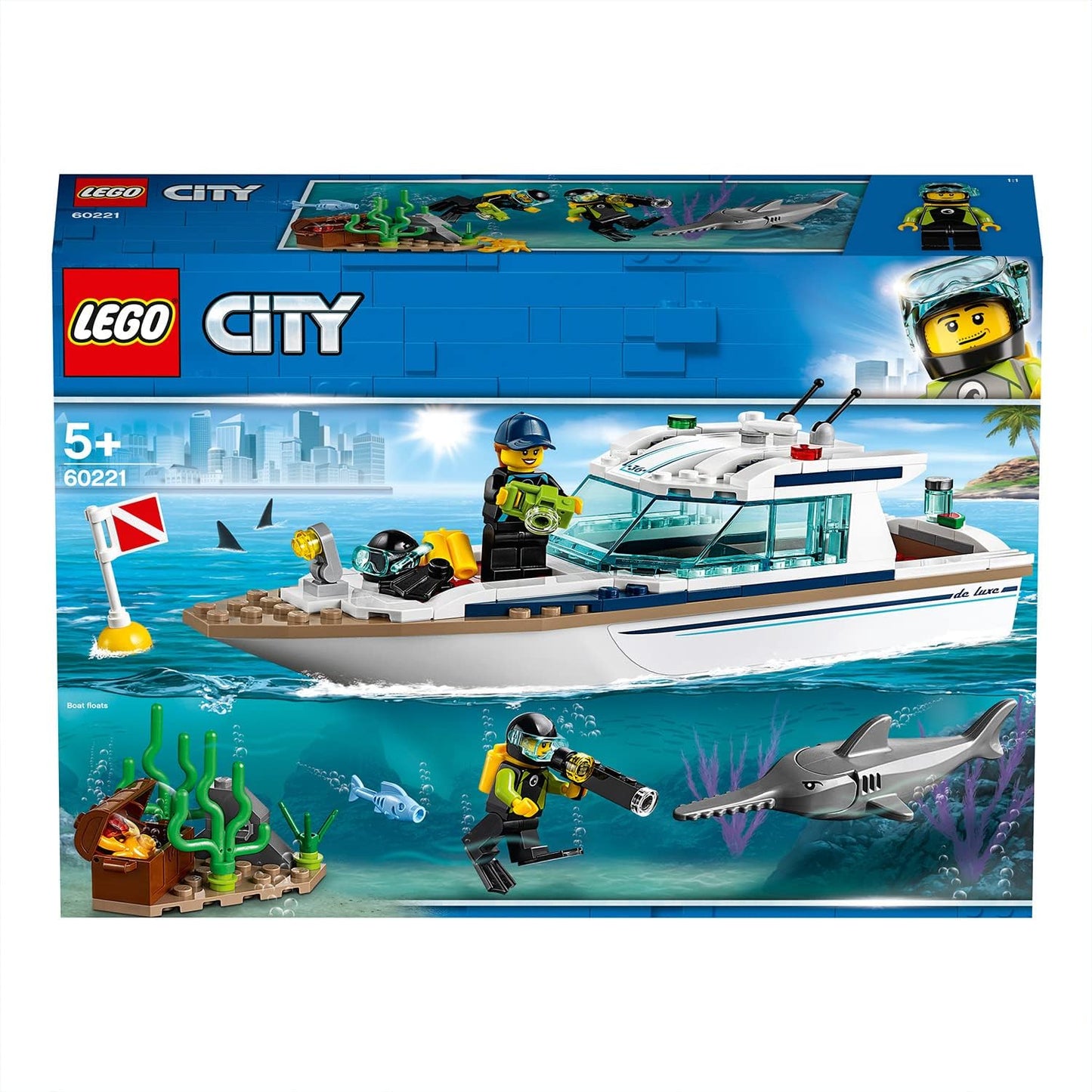 City Great Vehicles Diving Yacht Toy Boat, Building Sets for Kids