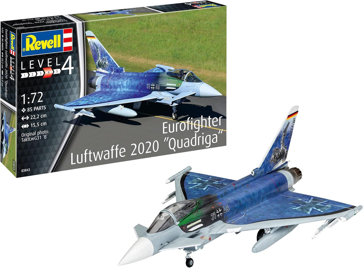 Revell 03843 Eurofighter Luftwaffe 2020 Quadriga 1:72 Scale Model Kit