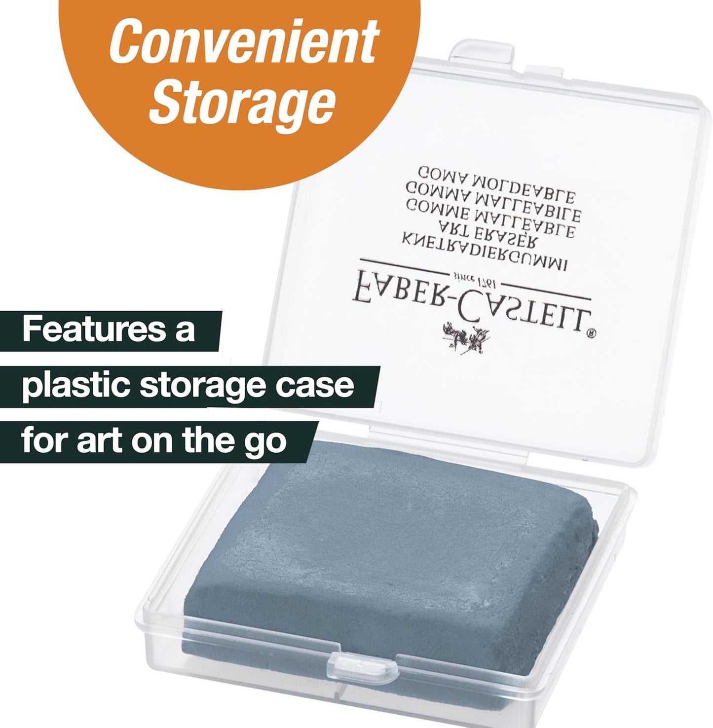 Faber-Castell Kneaded Eraser with Case, Grey