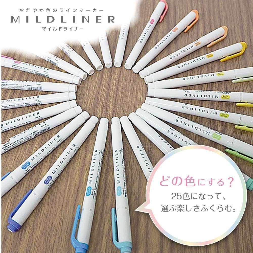 ZEBRA Mildliner WKT5-5C-3A Highlighter, 5 Color Set, Ladybug A