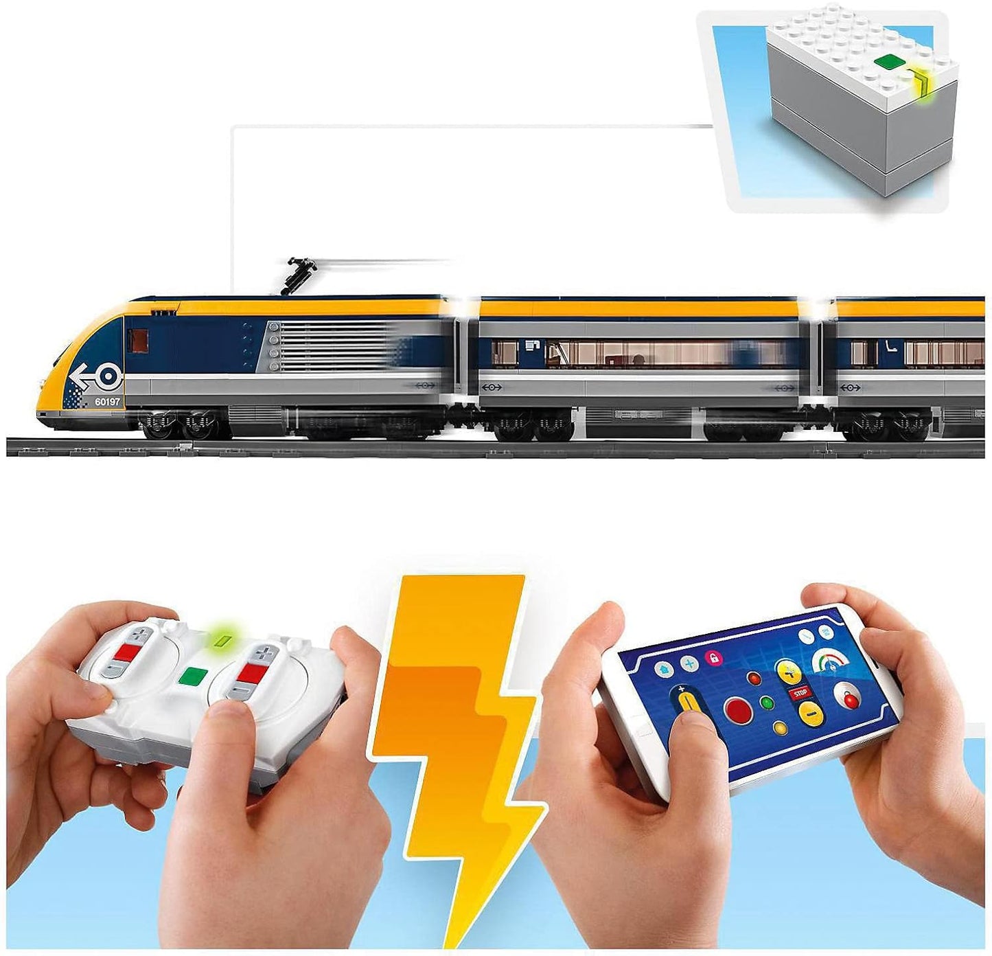 City Passenger Rc Train Toy, Construction Track Set for Kids