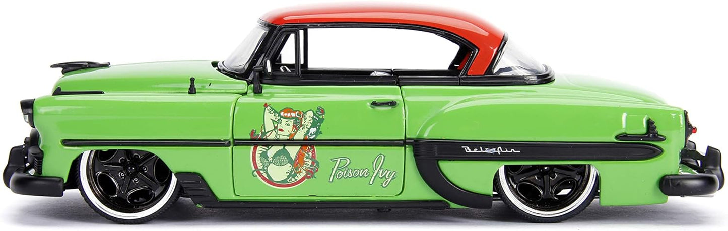 Jada Toys 1: 24 1953 Chevy Bel Air Hard Top W/Poison Ivy Figure, Green