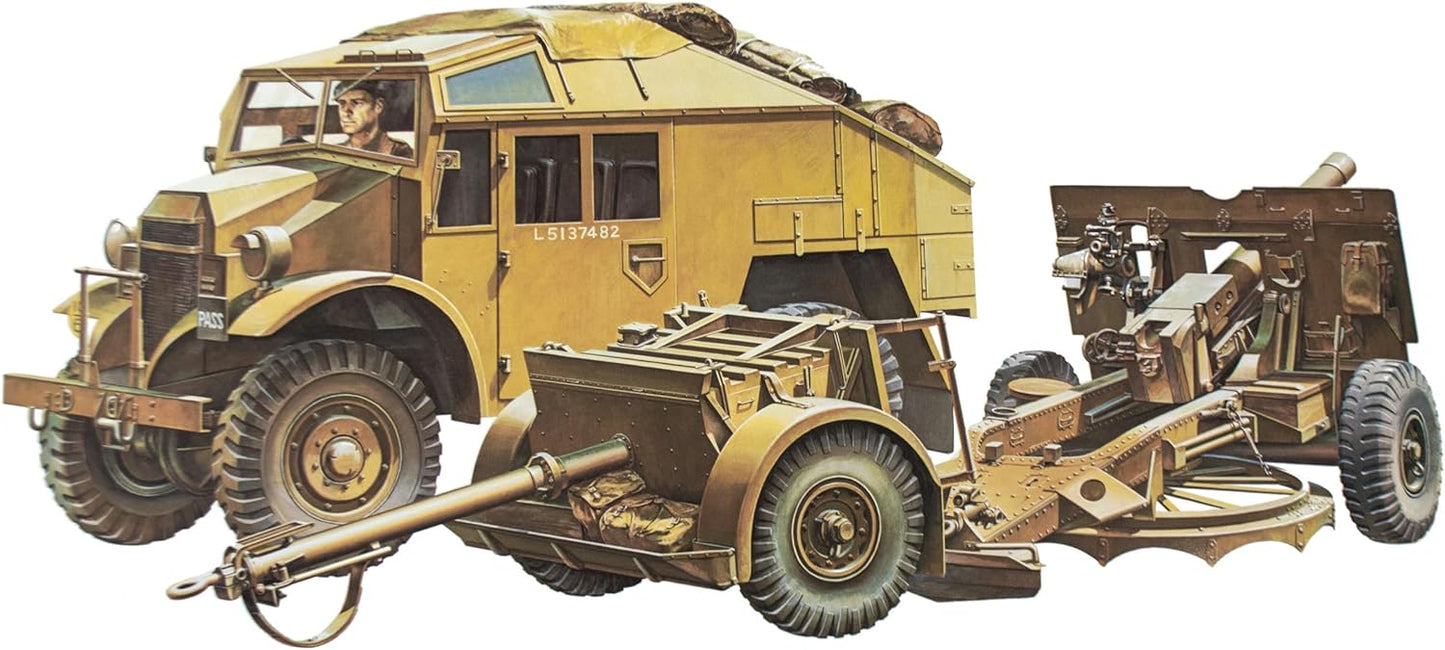 Tamiya 1/35 British 25Lb Gun & Quad