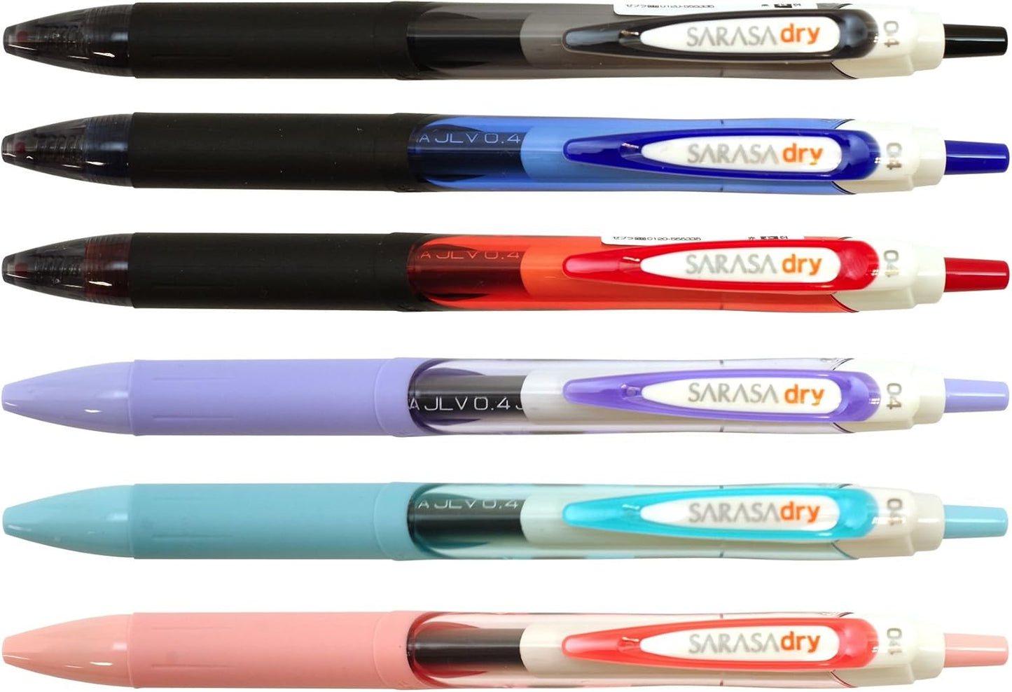 Low Viscosity Ballpoint Pen - ZEBRA SARASA Dry (Gel Ink Ballpoint Pen) 0.4mm / Soft Pink JJS31-SP (Japan Import) - Smooth Precision Writing Experience - Office Journaling and Study Use