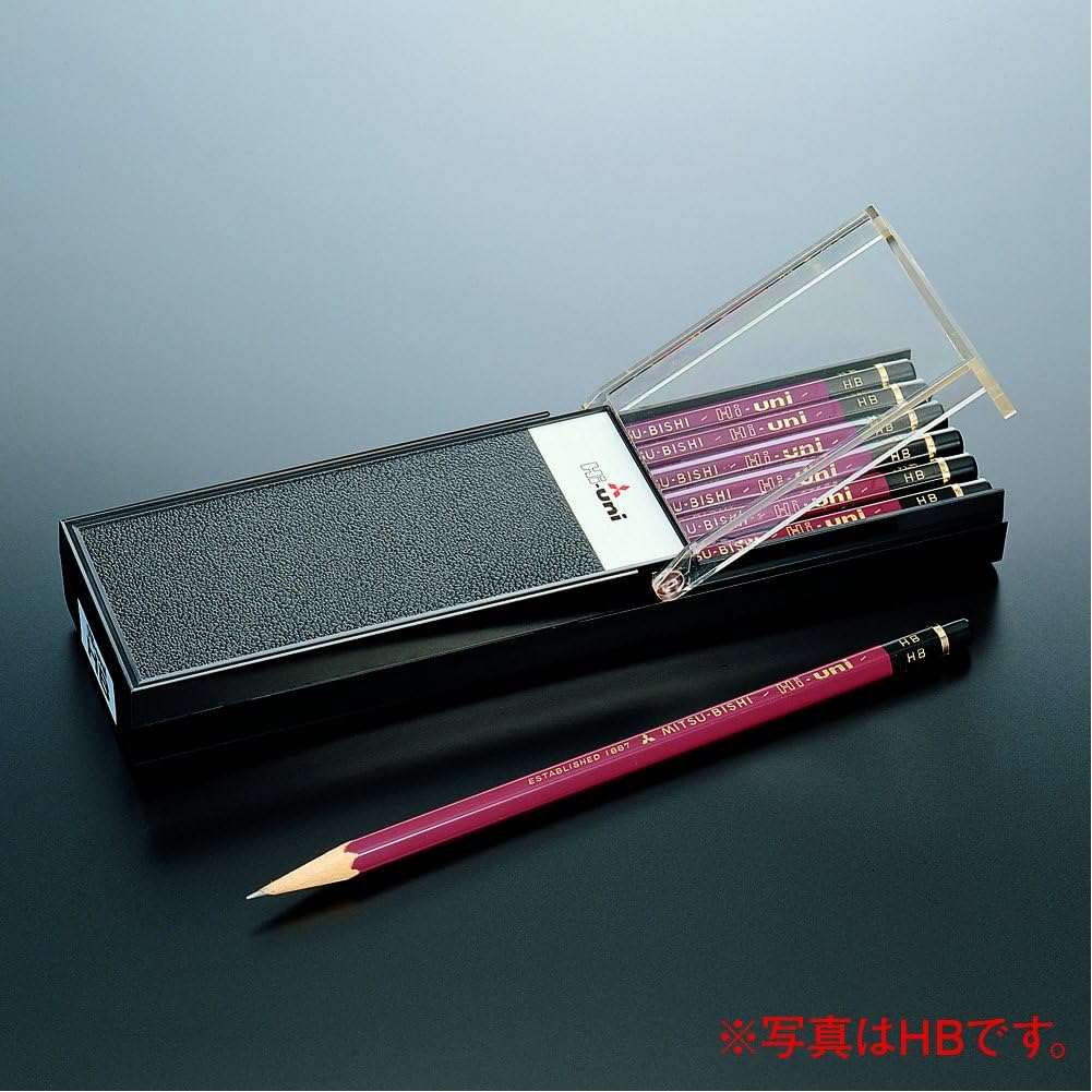 Uni Wooden Pencil, 8H, Box of 12 (HU8H)