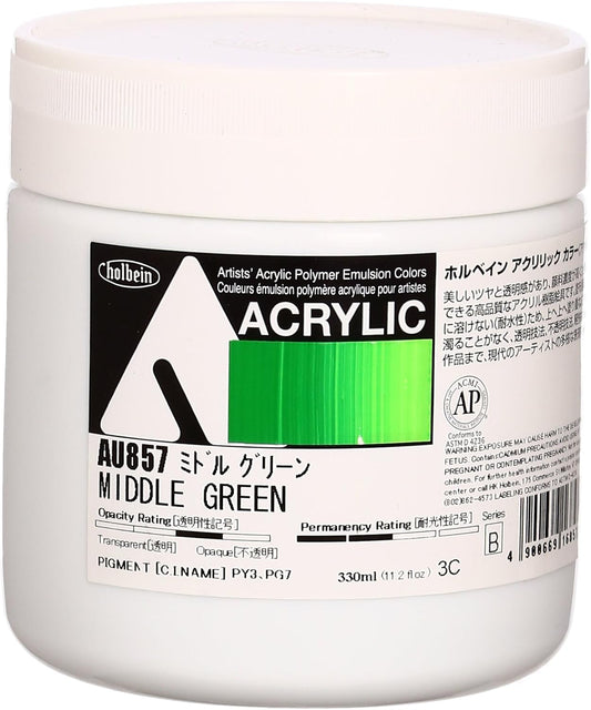 horubein Acrylic Paint Acrylic Color Middle Green au857 330ml