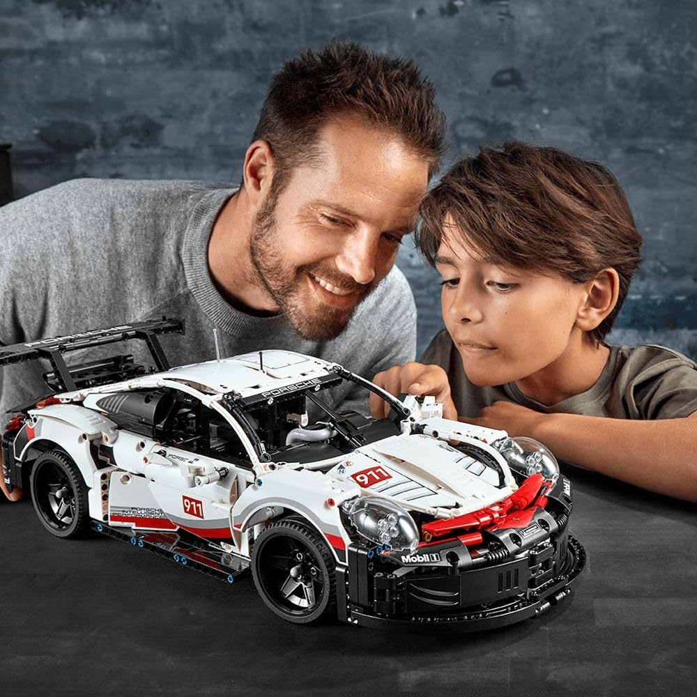Technic Porsche 911 RSR Building Set, Realistic Car Model, Advanced Construction Kit
