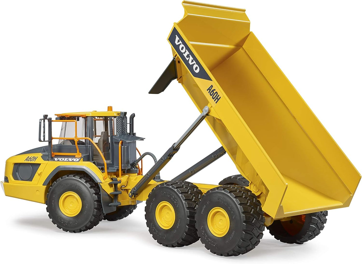 Bruder Volvo A60H Hauler for Construction Pretend Play Indoors, Outdoors, in Sand and Snow, 02455