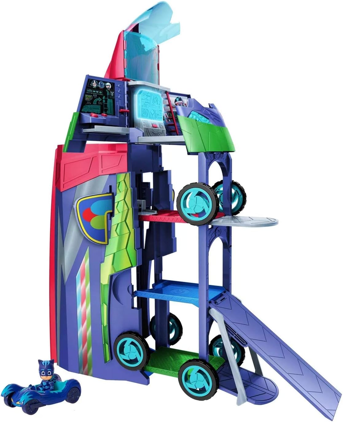 PJ Masks PJ Seeker with Bonus Figures,10-pieces, Lights and Sounds Toy Vehicle, Kids Toys for Ages 3 Up, Amazon Exclusive by Just Play