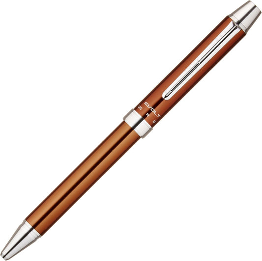 PILOT 2 Plus 1 Evolt 2 Color 0.7mm Ballpoint Multi Pen, 0.5mm Mechanical Pencil, Brown Body (BTHE-1SR-BN)