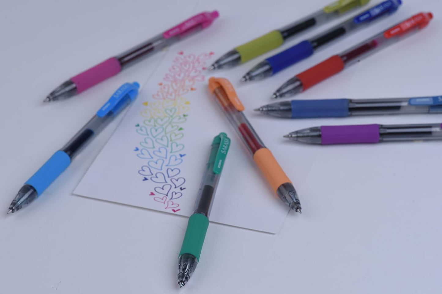 ZEBRA Sarasa Retractable Gel Ink Pens, Medium Point 0.7mm, Navy Rapid Dry Ink, 12-Count