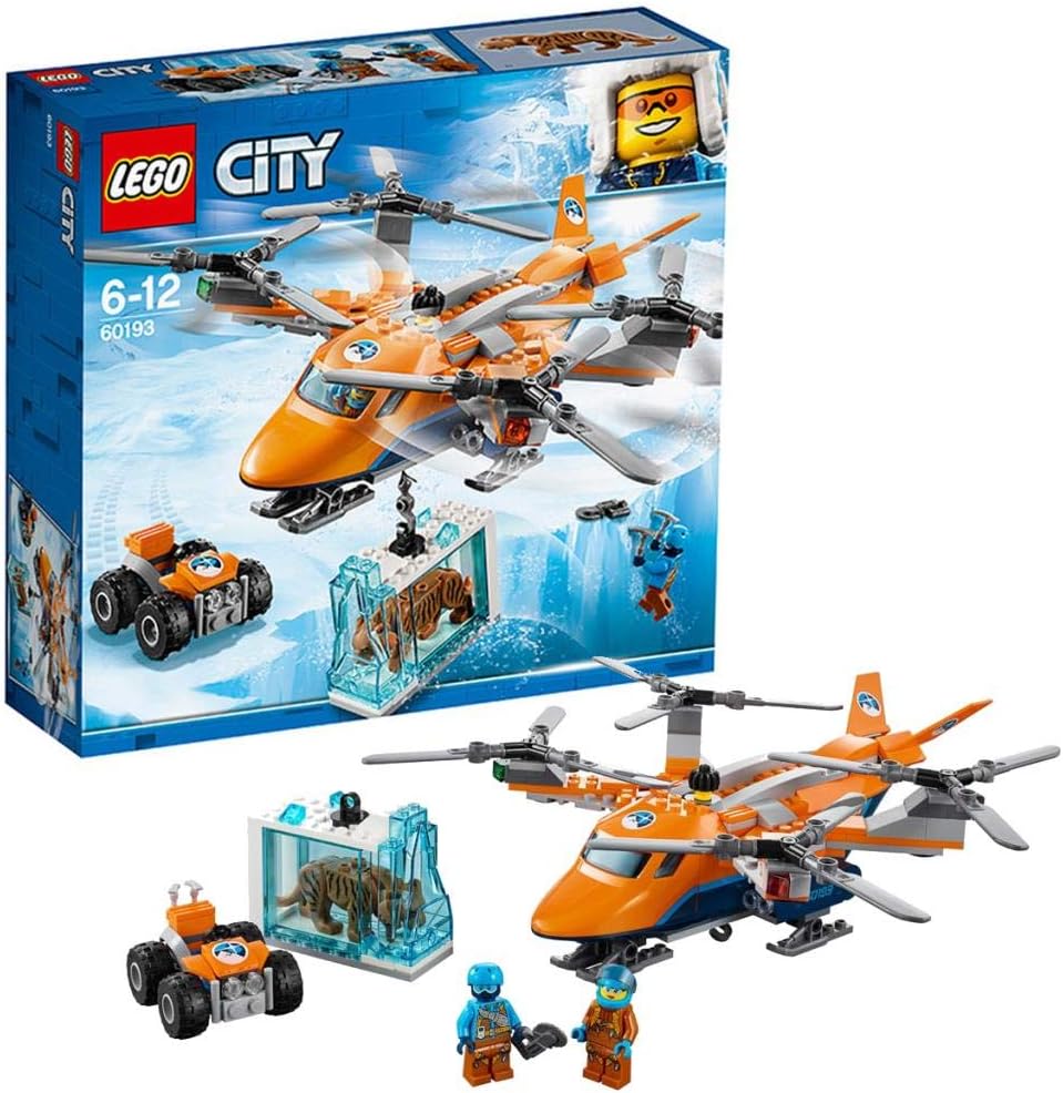 City Arctic Air Transport, Expedition Helicopter Toy, Explorer Quadrocopter, Winter Rescue Adventure Set