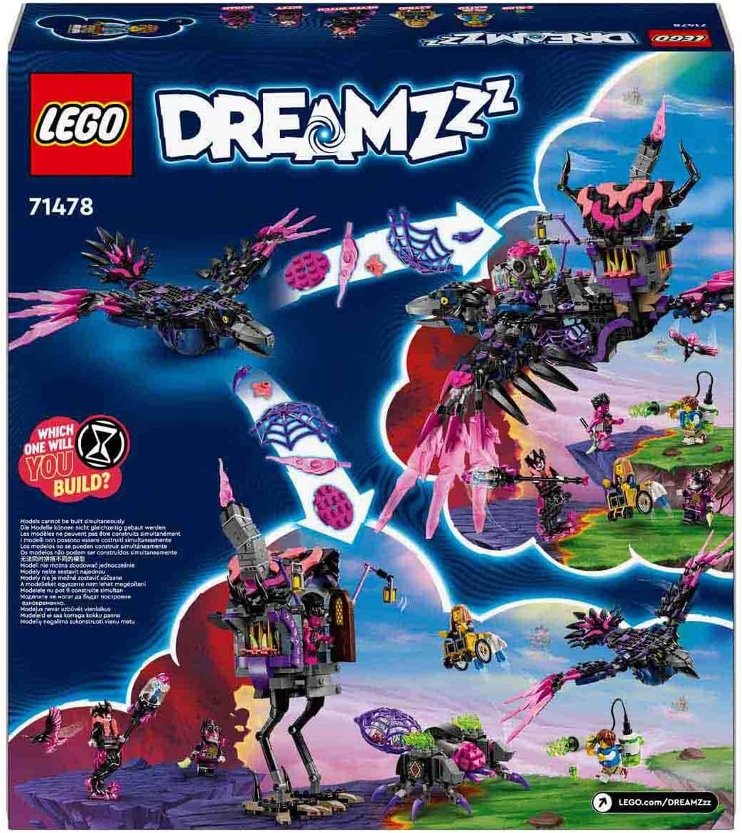 LEGO DREAMZzz Midnight Crow of The Witch Never with Animals and Toy House Convertible to Spider and Bird Figure, Gift for Boys and Girls 9 Years and Older, Fantasy Creative Play 71478