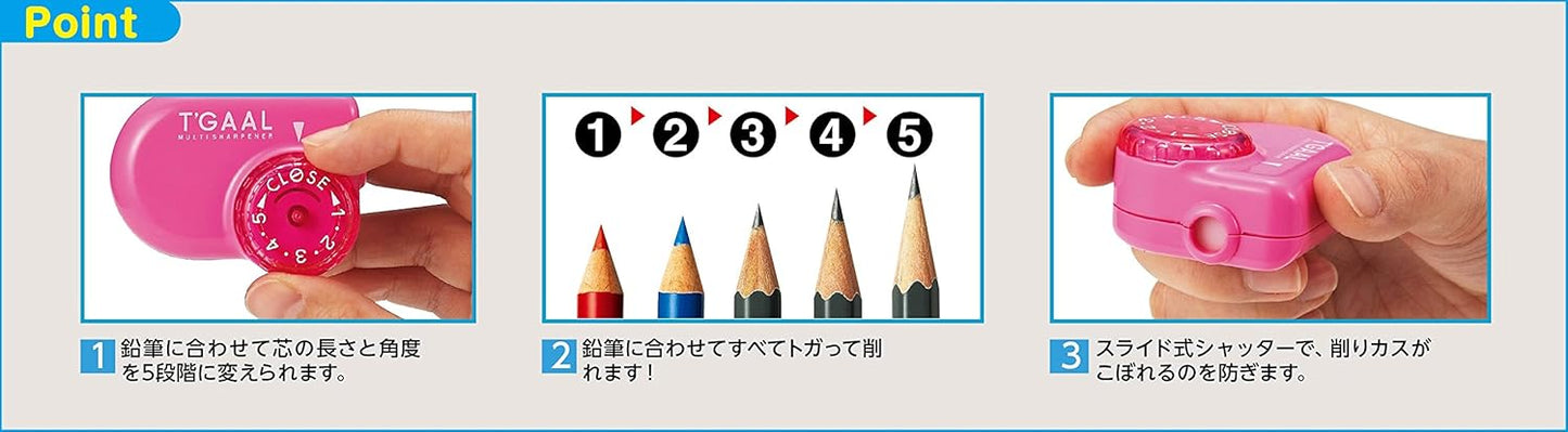 Kutsuwa STAD T'GAAL Angle Adjustable Pencil Sharpener (RS017PK)