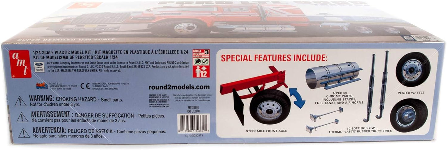 Round 2 Unknown AMT Ford LTL 9000 Semi Tractor 1:24 Scale Model Kit (AMT1238)