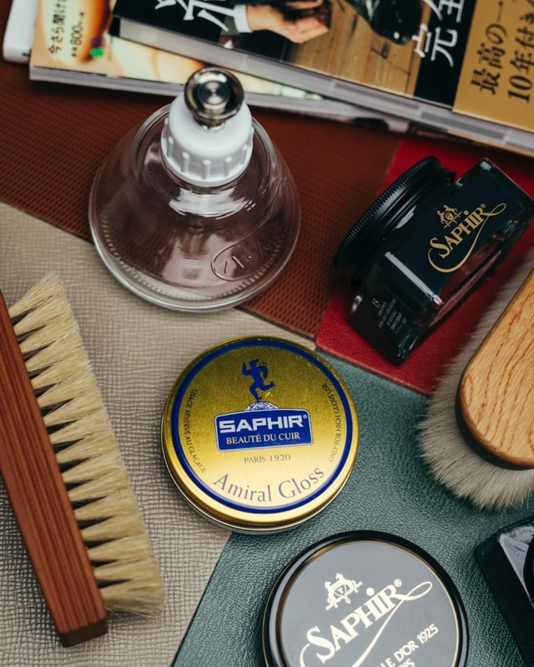 SAPHIR Amiral Gloss - Leather Shoe Care Polish Wax for High Gloss Mirror Shine for Dress Shoes - Made in France - 50 mL - Neutral