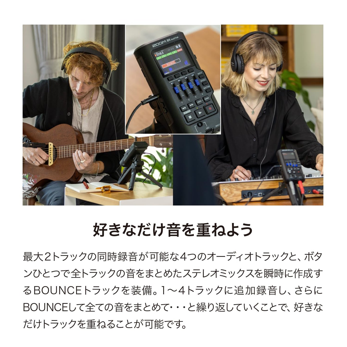 ZOOM Zoom R4 Portable Multitrack Recorder Black Support 32bit Float Audio 4 Tracks