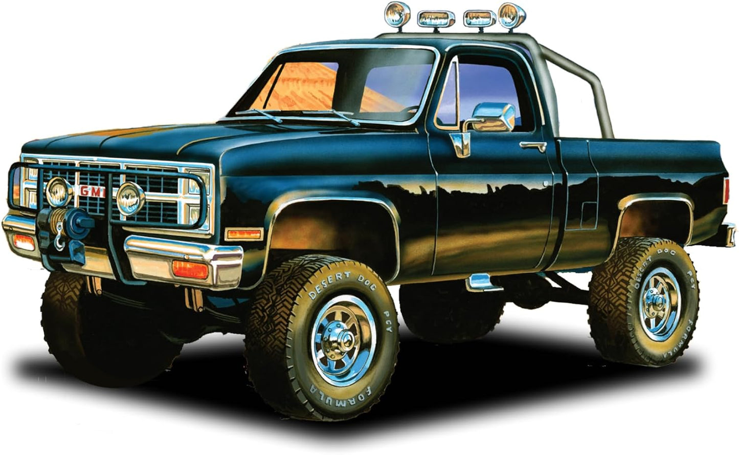 MPC 1984 GMC Pickup 1:25 Scale Model Kit (Black Version)
