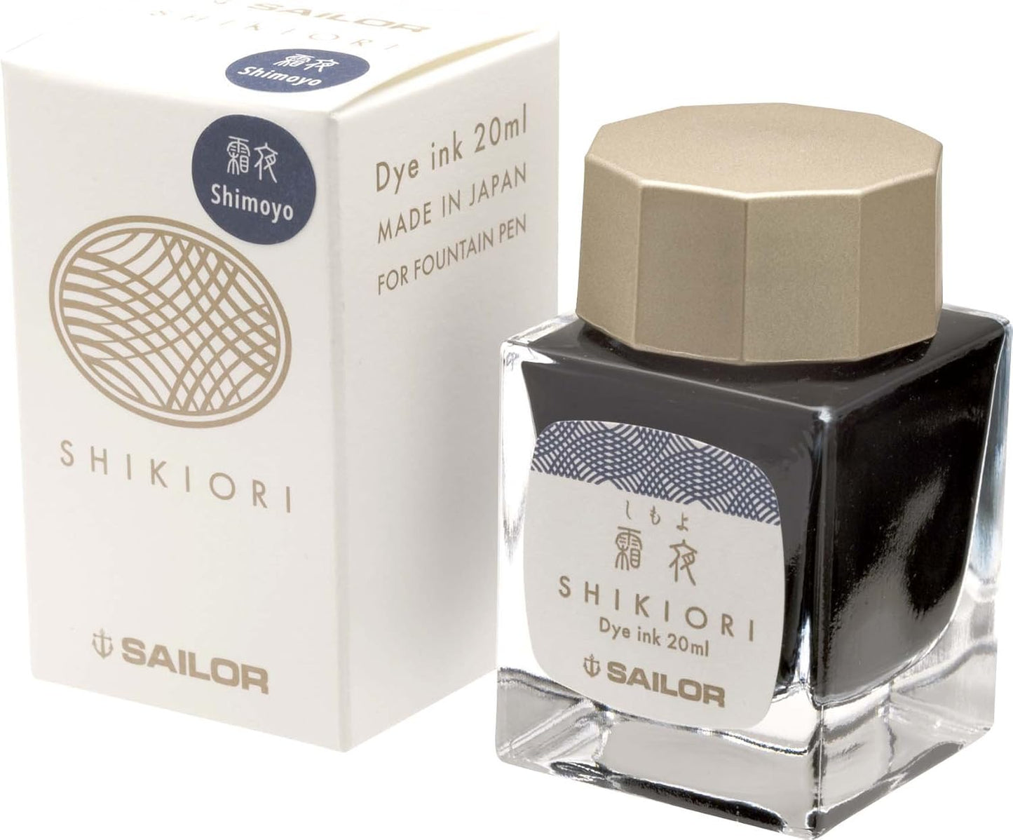 Sailor Fountain Pen, Bottled Ink, Four Seasons, Moonlit Water, Frosty Night, 13-1008-220