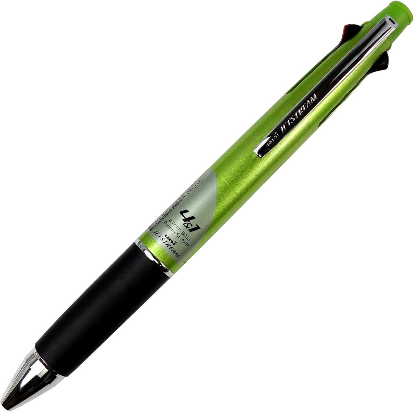 uni JETSTREAM 4&1 Red, Green, Blue, and Black 0.7mm Ballpoint Multi Pen and 0.5mm Mechanical Pencil (Green)