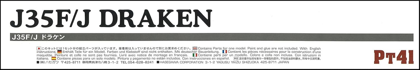 Hasegawa 1:48 Scale J35F/J Draken Model Kit