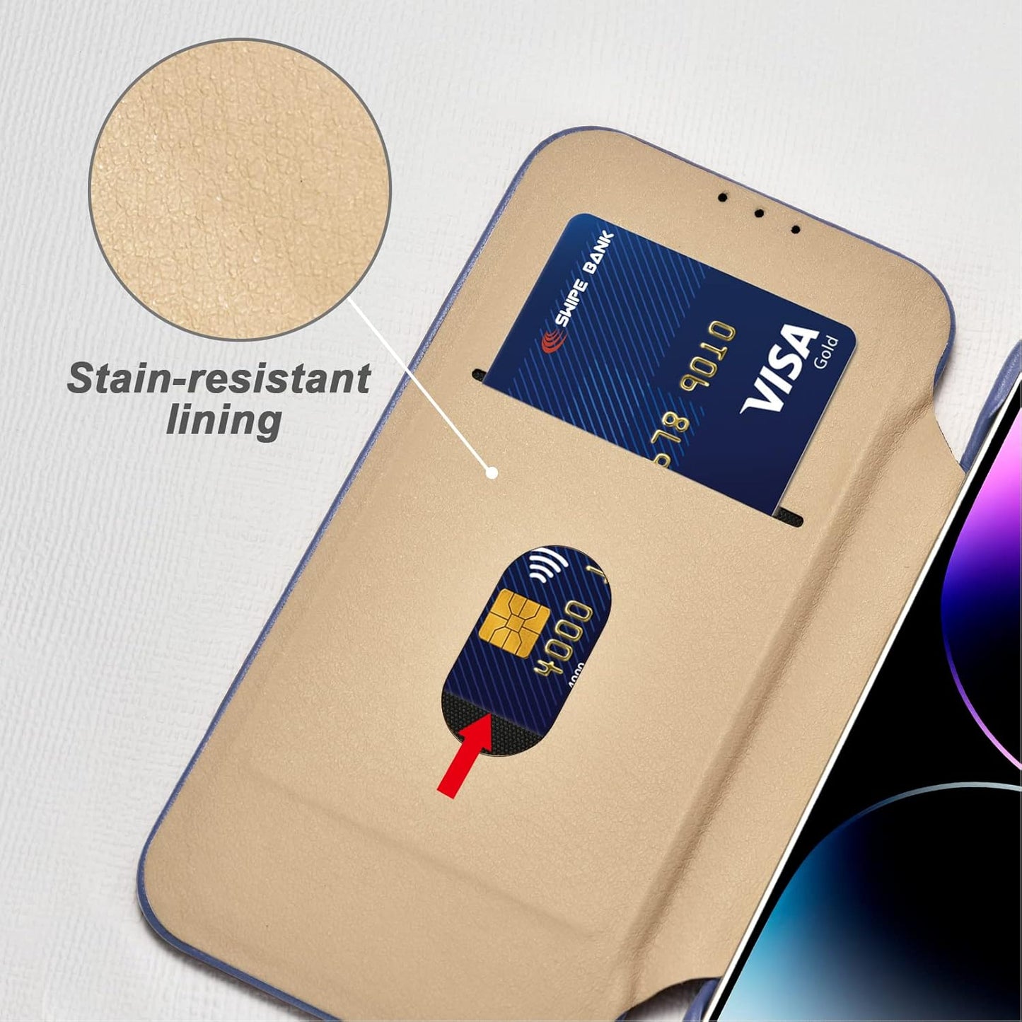 iPhone 14 Plus Case, Notebook Type, Genuine Leather Smartphone Case, Aifun 14 Plus Case, Cover, High Quality Texture, Card Storage, Ai 14 Plus Case, Shockproof