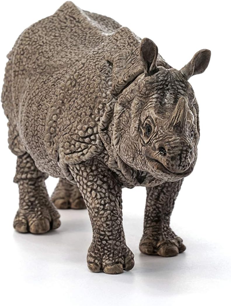 Schleich Wild Life, Animal Figurine, Animal Toys for Boys and Girls 3-8 Years Old, Indian Rhinoceros, Ages 3+