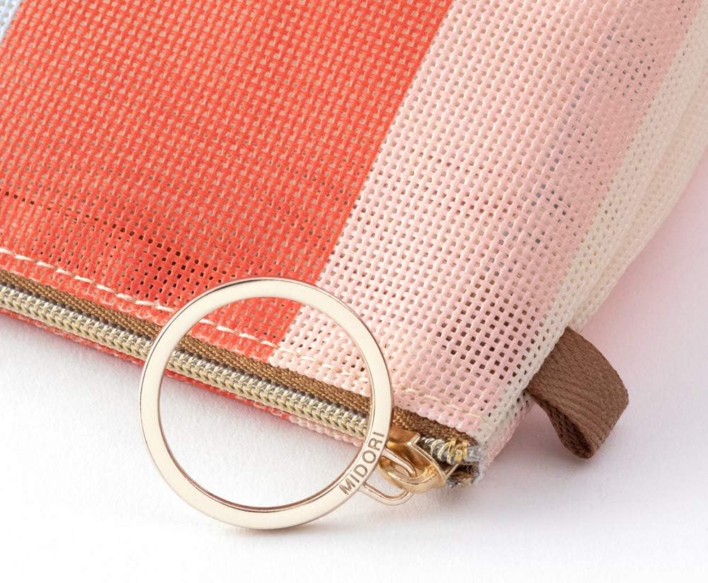 Midori Pouch with Gusset, Mesh Striped Pattern, Red 53335006 (53335006)