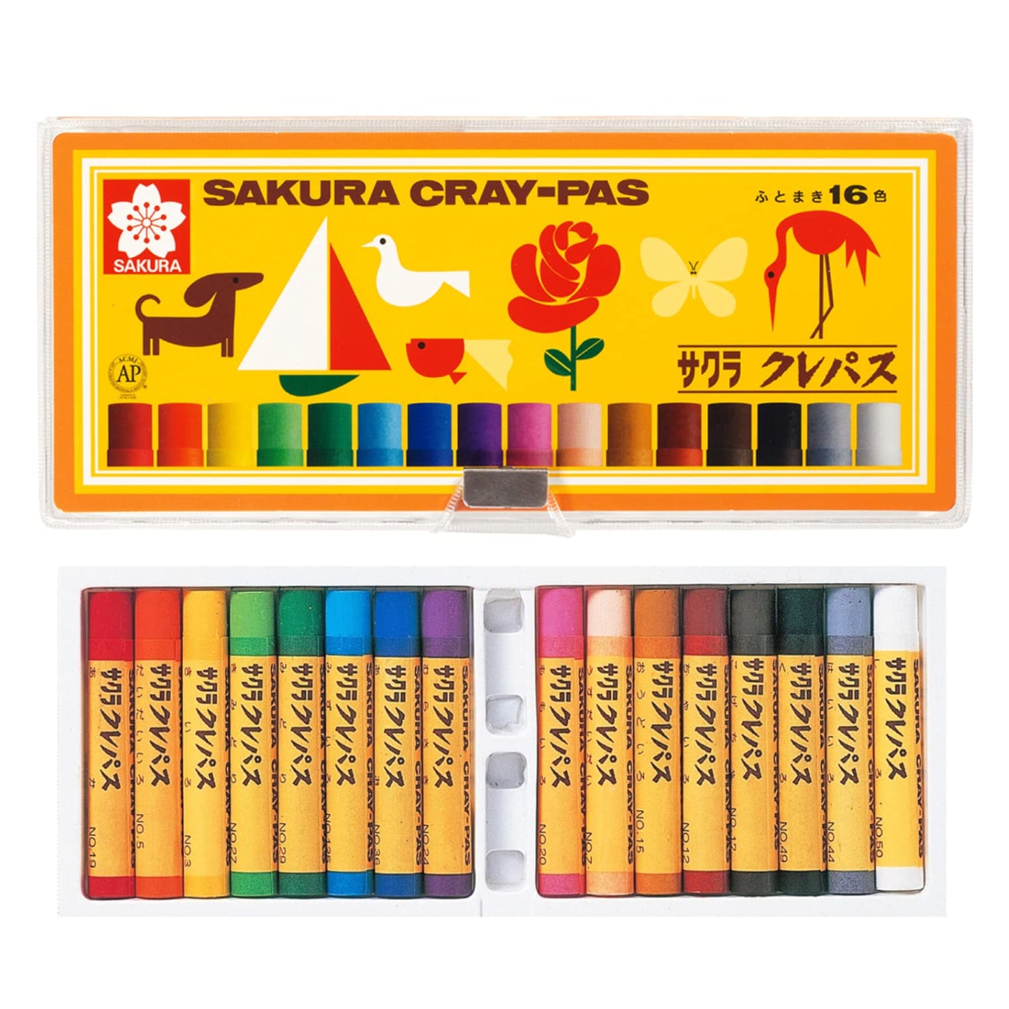16-color Sakura Color pastel crayon Futoshimaki (Soft Case) (japan import)