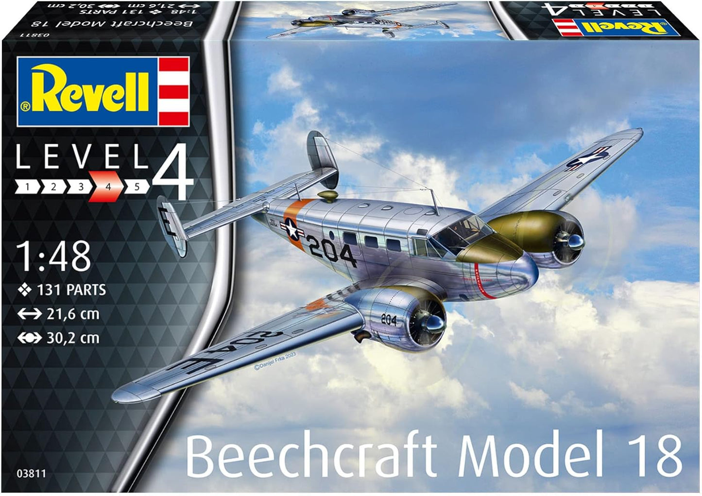 Revell 03811 Beechcraft Model 18 1:48 Scale Unbuilt/Unpainted Plastic Model Kit