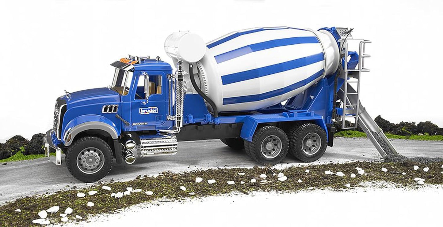 Bruder 02814 Man TGA Cement Mixer Truck, 1:16 Scale: Realistic Construction Toy with Rotating Drum & Crank Handle | Durable ABS Plastic for Indoor, Outdoor, Sand & Snow Play, Made in Germany, Ages 3+