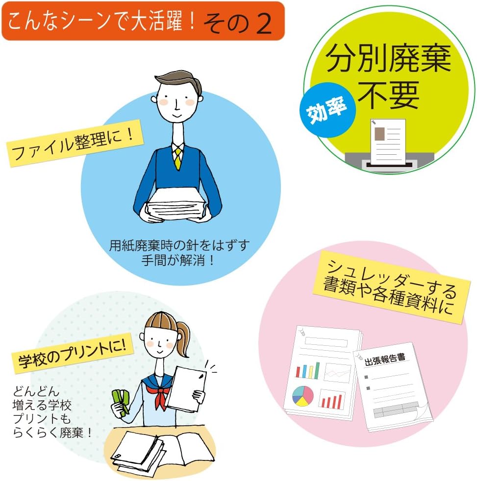 Kokuyo Harinacs Stapleless Stapler, Portable Staple Free Stapler, 10 Sheet Capacity, Pink, Japan Import (SLN-MSH110P)