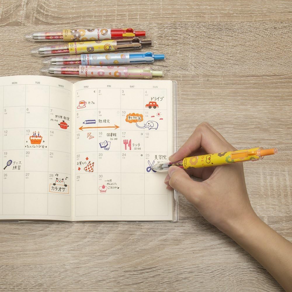 Zebra (ZEBRA) Prefeel x Mister Donut 5-color holder S5A11-Q7 Strawberry Donut