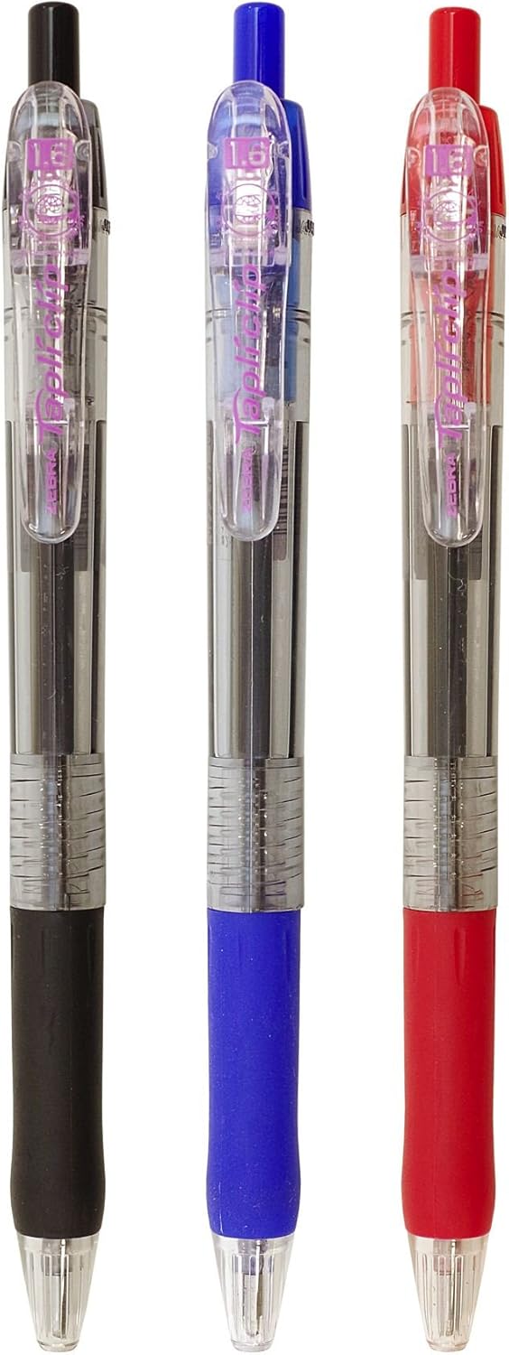 ZEBRA Tapli Clip Ballpoint Pen - 1.6 mm - Red Body - Red Ink