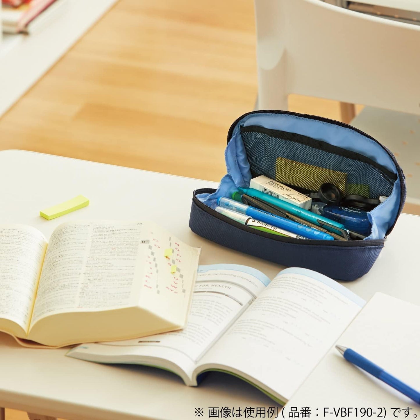 Kokuyo Shellbro Pen Case, Shell-shaped structure, Big Capacity Pencil Case, Large Pencil Pouch, Stationery Pen Bag, Gray x Pink, Japan Import (F-VBF190-3)