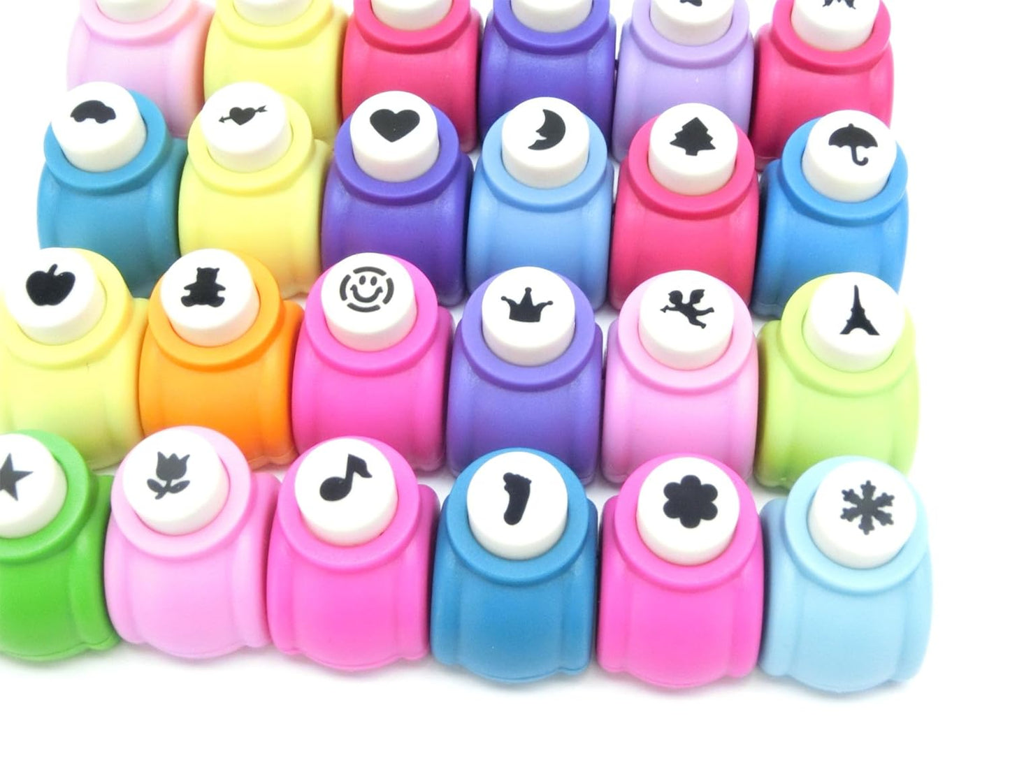 THEOVEL Ladies Colorful Mini Craft Punch Set of 24 T0289