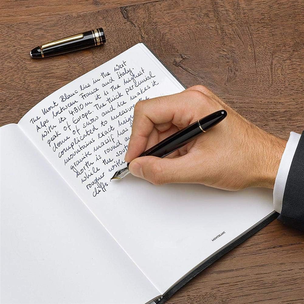 Montblanc Ink Cartridges Midnight Blue 105195 | Short International Standard Fountain Pen Refills in Blue-Black | 8 Pen Cartridges