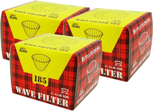 Karita Kalita Coffee Paper Filter Wave Filter for 2 to 4 People, 150 Sheets (50 x 3), White, #22210, Stylish, Camping, Outdoors, Coffee House, Antique, Wedding, Celebration, Gift, Birthday, Women,