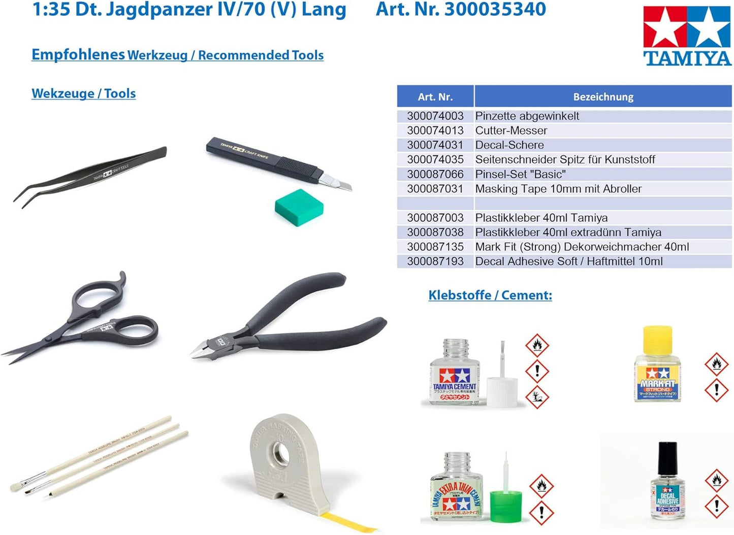 Tamiya America, Inc 35340, 1/35 German Jagdpanzer IV/70, Lang, TAM35340