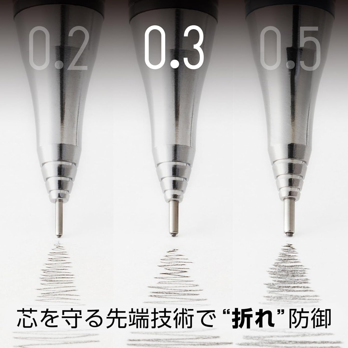 Pentel Mechanical Pencil Orenz 0.3mm, Black Body (XPP503-A)