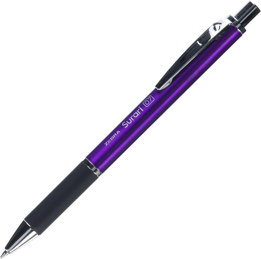 ZEBRA Emulsion Ink Ballpoint Pen Surari 300 0.7mm Point, Purple Body (BA38-PU)
