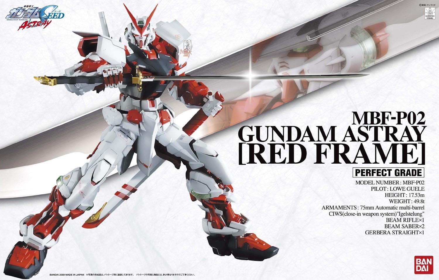 Bandai Hobby Gundam Seed Astray Red Frame 1/60 Perfect Grade Model Kit – Gunpla collectible