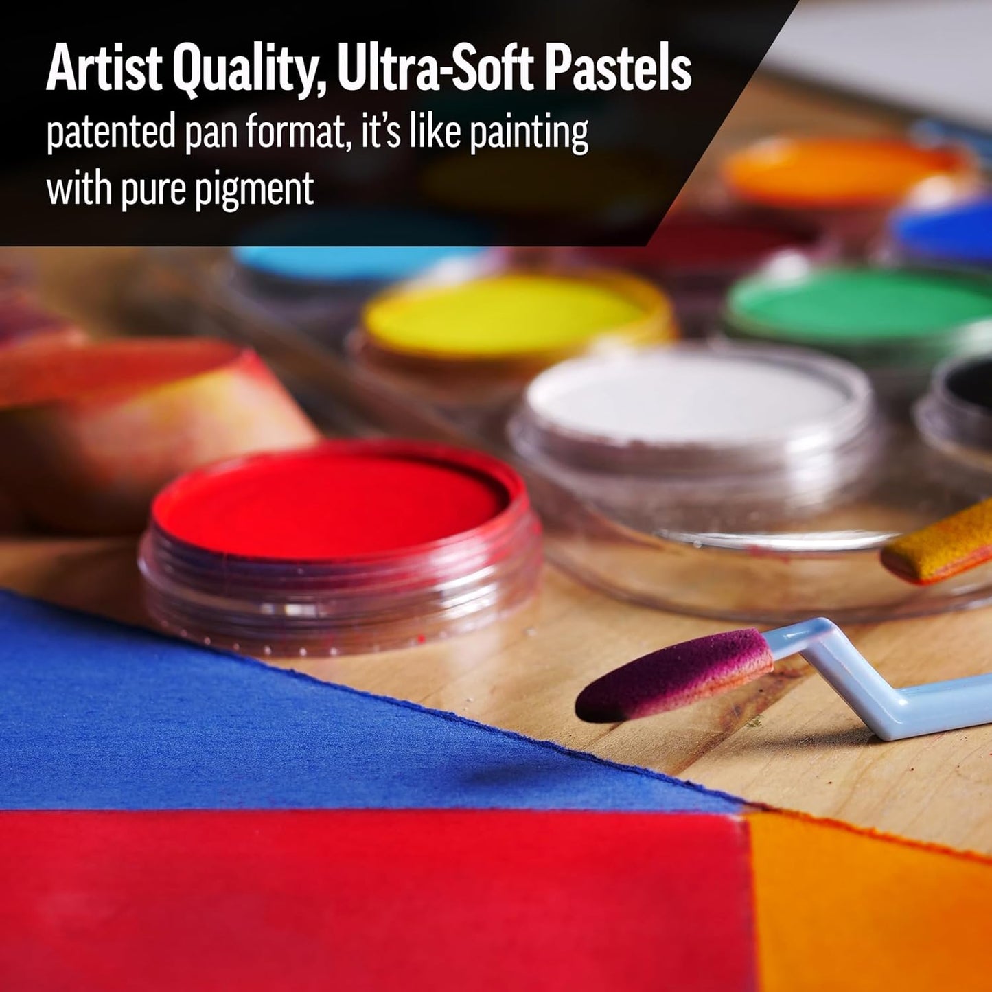 PanPastel Artist Pastels by GOLDEN, Hansa Yellow Extra Dark, 2.44 / 62mm Pan Diameter, Professional Artist Pastels, Unique Pan Format (cake-like)
