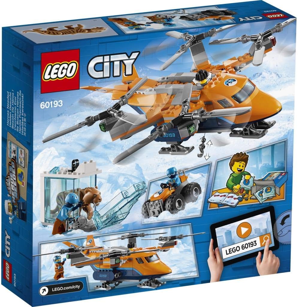 City Arctic Air Transport, Expedition Helicopter Toy, Explorer Quadrocopter, Winter Rescue Adventure Set